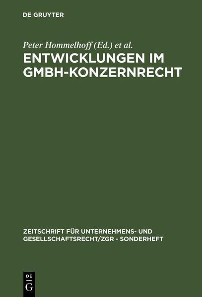 Produktbild: Entwicklungen im GmbH-Konzernrecht