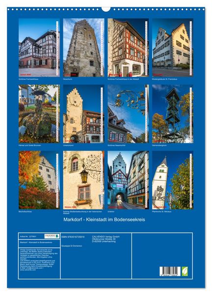 Produktbild: Markdorf - Kleinstadt im Bodenseekreis (Wandkalender 2026 DIN A2 hoch), CALVENDO Monatskalender