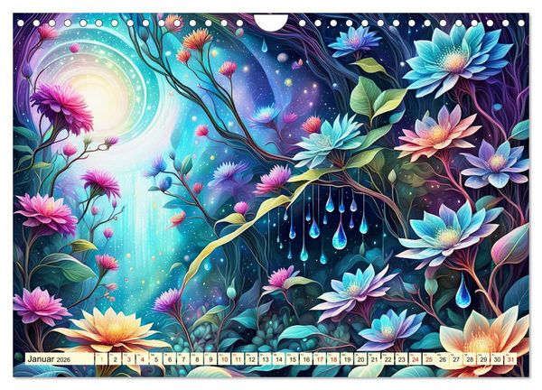 Produktbild: Zauberhafte farbenfrohe Bl&uuml;tenwelt (Wandkalender 2026 DIN A4 quer), CALVENDO Monatskalender