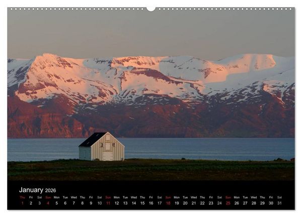 Produktbild: Iceland 2026 (High Quality Premium Wall Calendar 2026 DIN A2 landscape),CALVENDO 12 Month Wall Calendar