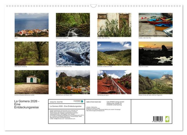 Produktbild: La Gomera 2026 - Eine Entdeckungsreise (Wandkalender 2026 DIN A2 quer), CALVENDO Monatskalender