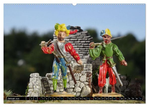 Produktbild: Landsknechte und Ritter im Modell (Wandkalender 2026 DIN A2 quer), CALVENDO Monatskalender