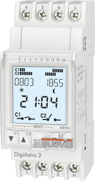 Produktbild: Suevia DigiAstro 2 Hutschienen-Zeitschaltuhr digital 230 V/AC 4000W