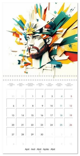 Produktbild: Les visages de l'origami (Calendrier mural carr&eacute; 2026 30x30 cm) Calendrier double avec une page pour vos prises de notes