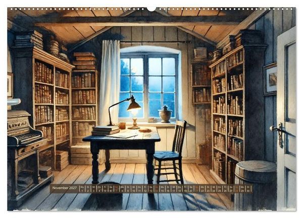 Produktbild: Im kleinen Cottage (hochwertiger Premium Wandkalender 2027 DIN A2 quer), Kunstdruck in Hochglanz