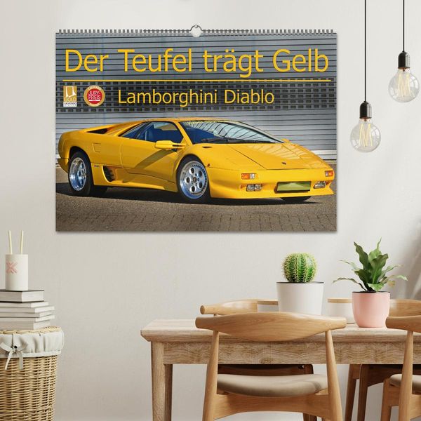 Produktbild: Der Teufel tr&auml;gt Gelb - Lamborghini Diablo (Wandkalender 2025 DIN A2 quer), CALVENDO Monatskalender