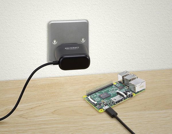 Produktbild: VOLTCRAFT SPS-3000/R-N Steckernetzteil, Festspannung Geeignet f&uuml;r: Raspberry Pi&reg; B, Raspberry Pi&reg; B+, Raspberry Pi&reg; 2