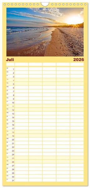 Produktbild: Familienplaner 2026 - Zauber der C&ocirc;te d'Azur mit 5 Spalten (Wandkalender, 21 x 45 cm) CALVENDO
