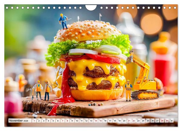 Produktbild: BBQ in Miniatur - Kleine Helden am Braten und Grillen (Wandkalender 2026 DIN A4 quer), CALVENDO Monatskalender