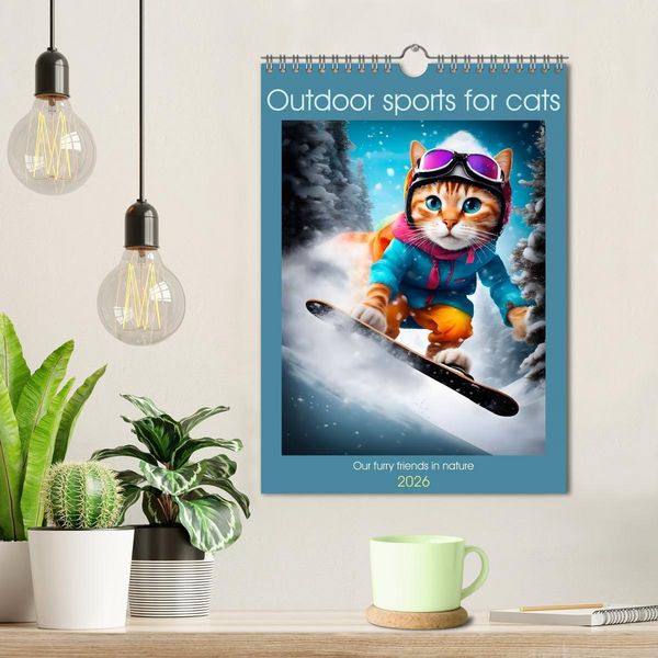 Produktbild: Outdoor sports for cats (Wall Calendar 2026 DIN A4 portrait), CALVENDO 12 Month Wall Calendar