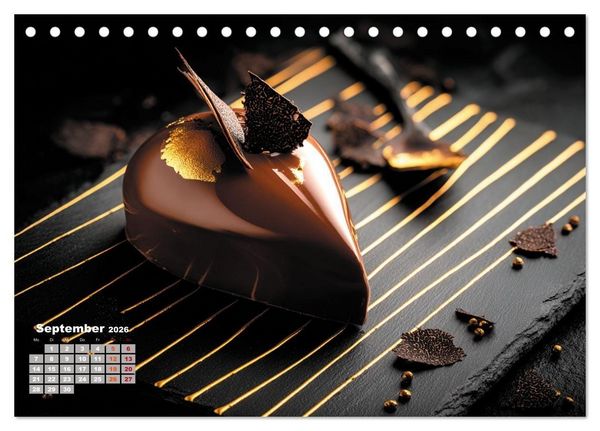 Produktbild: S&uuml;&szlig;e Verf&uuml;hrungen - Exquisite Desserts (Tischkalender 2026 DIN A5 quer), CALVENDO Monatskalender