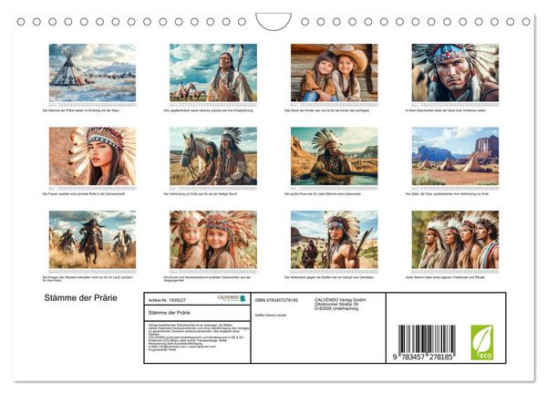 Produktbild: St&auml;mme der Pr&auml;rie (Wandkalender 2026 DIN A4 quer), CALVENDO Monatskalender