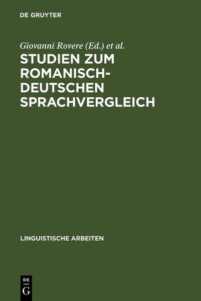 Produktbild: Studien zum romanisch-deutschen Sprachvergleich