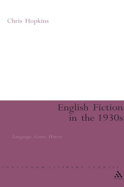 Produktbild: English Fiction in the 1930s
