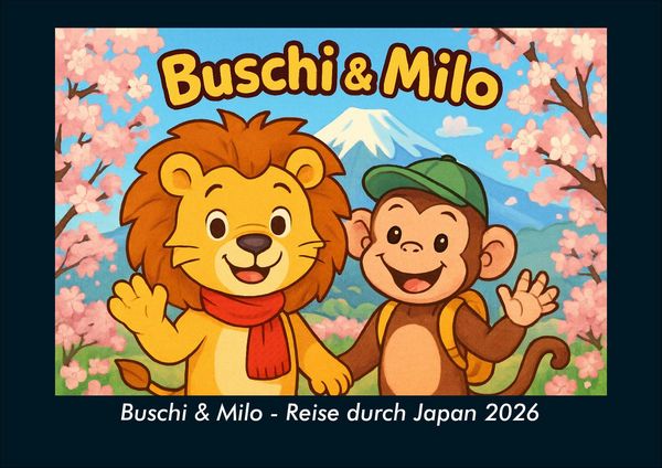 Produktbild: Buschi & Milo - Reise durch Japan 2026 Fotokalender DIN A4