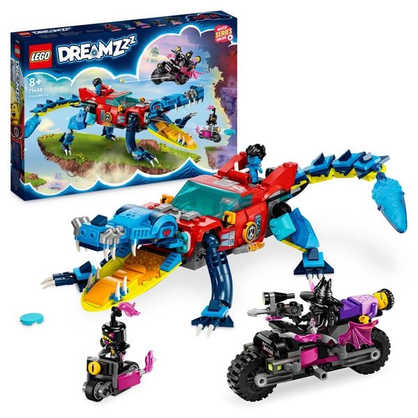 LEGO DREAMZzz 71458 Krokodilauto, 2in1 kreatives Monstertruck-Spielzeug