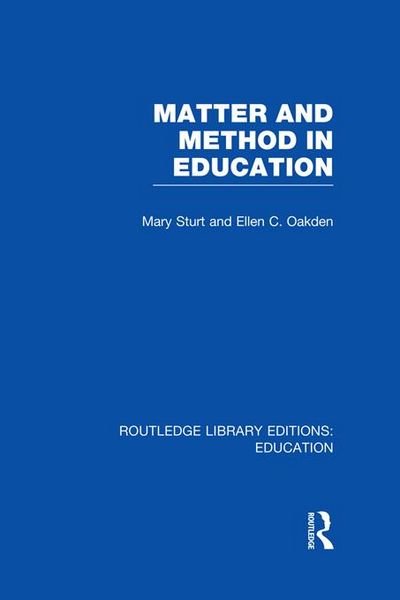 Produktbild: Matter and Method in Education