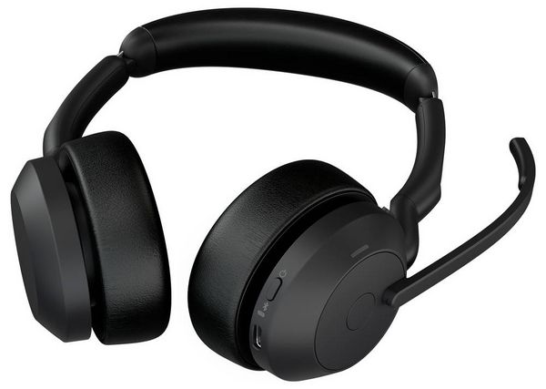 Produktbild: Jabra Evolve2 55 Link 380/390a UC Stereo On Ear Headset Bluetooth&reg; Stereo Schwarz Mikrofon-Rauschunterdr&uuml;ckung, Noise Cancelling Computer