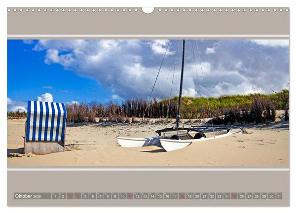 Produktbild: Strandblicke Borkum und Norderney (Wandkalender 2026 DIN A3 quer), CALVENDO Monatskalender