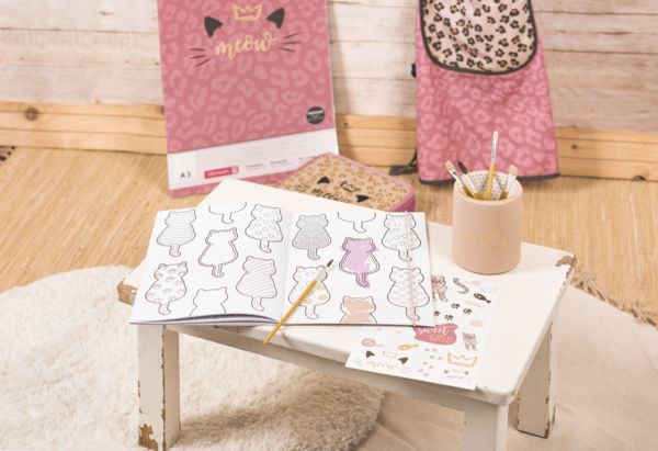 Produktbild: Brunnen Schulpinsel 8er-Set Sweet Wild Cat