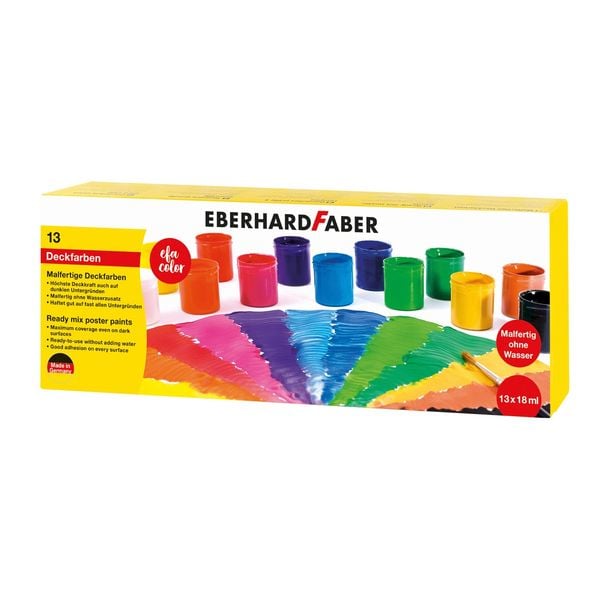 Produktbild: EBERHARD FABER Deckfarben mehrfarbig 13 Teile