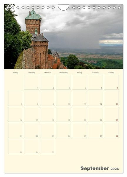 Produktbild: Unterwegs im Elsass &ndash; Terminplaner (Wandkalender 2026 DIN A4 hoch), CALVENDO Monatskalender