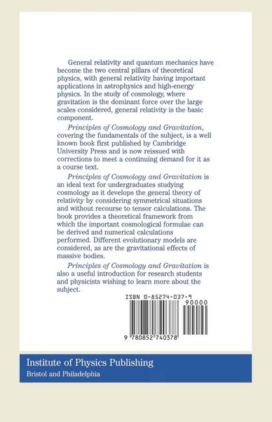 Produktbild: Principles of Cosmology and Gravitation