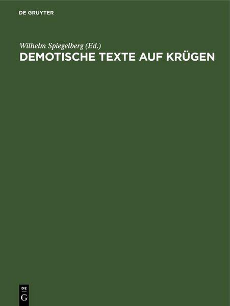 Produktbild: Demotische Texte auf Kr&uuml;gen