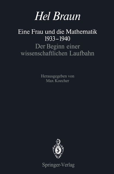 Produktbild: Eine Frau und die Mathematik 1933-1940