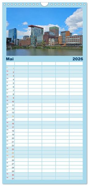 Produktbild: Familienplaner 2026 - Rechts und links des Rheins. Mit dem Wohnmobil unterwegs. mit 5 Spalten (Wandkalender, 21 x 45 cm) CALVENDO