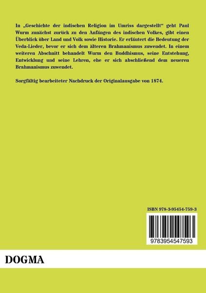 Produktbild: Geschichte der indischen Religion im Umriss dargestellt