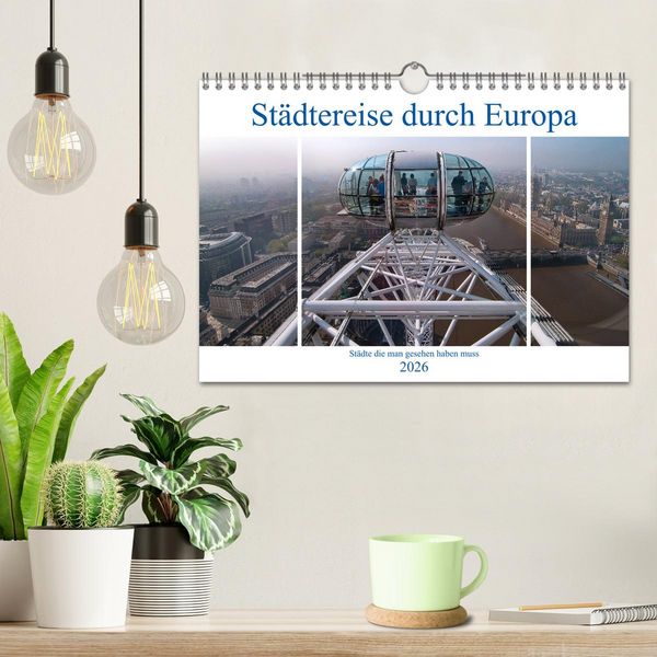 Produktbild: St&auml;dtereise durch Europa (Wandkalender 2026 DIN A4 quer), CALVENDO Monatskalender