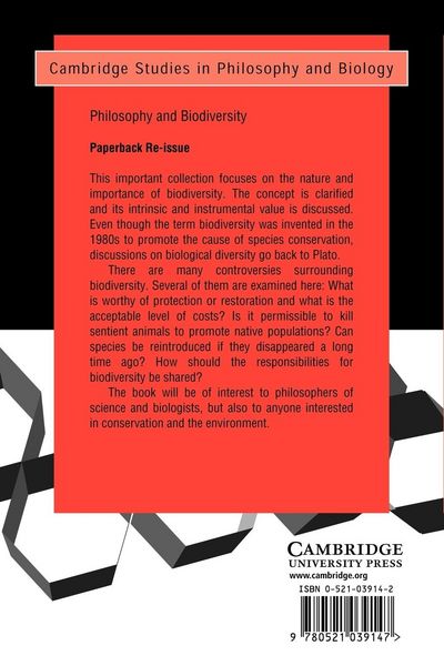 Produktbild: Philosophy and Biodiversity