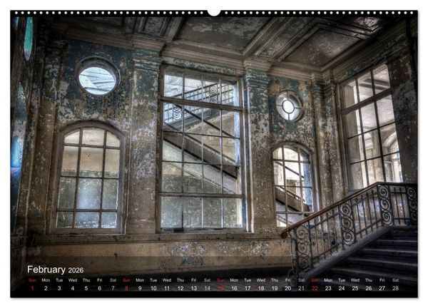 Produktbild: Lost Places HDR Beelitz II (High Quality Premium Wall Calendar 2026 DIN A2 landscape),CALVENDO 12 Month Wall Calendar