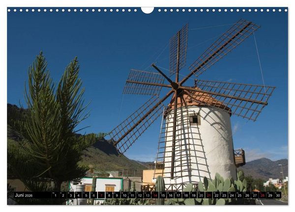 Produktbild: Windm&uuml;hlen in Europa (Wandkalender 2026 DIN A3 quer), CALVENDO Monatskalender