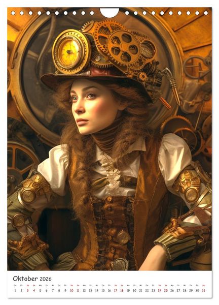 Produktbild: Voll unter Dampf: Steampunker (Wandkalender 2026 DIN A4 hoch), CALVENDO Monatskalender