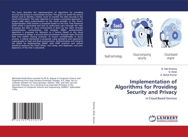 Produktbild: Implementation of Algorithms for Providing Security and Privacy
