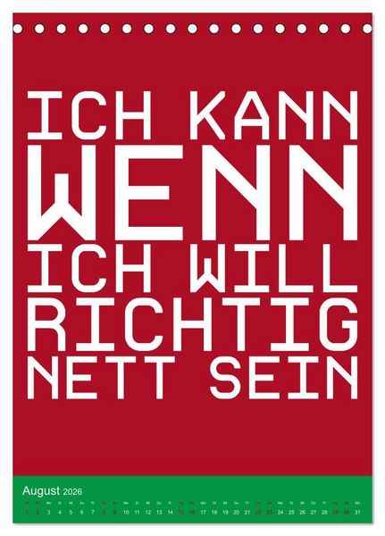 Produktbild: Aufstehen, Krone richten, weitergehen (Tischkalender 2026 DIN A5 hoch), CALVENDO Monatskalender