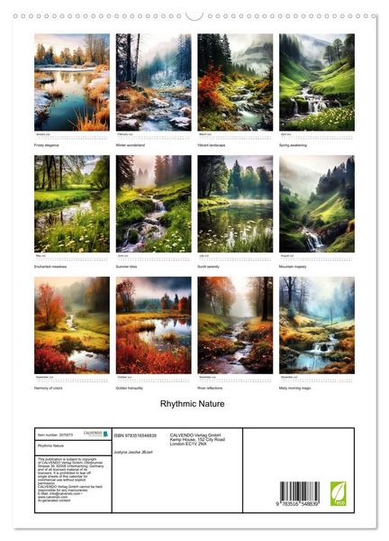 Produktbild: Rhythmic Nature (High Quality Premium Wall Calendar 2026 DIN A2 portrait),CALVENDO 12 Month Wall Calendar