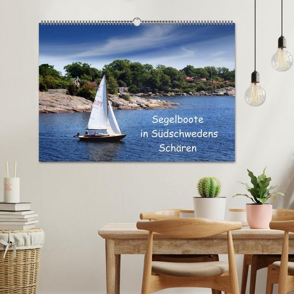 Produktbild: Segelboote in S&uuml;dschwedens Sch&auml;ren (Wandkalender 2026 DIN A2 quer), CALVENDO Monatskalender