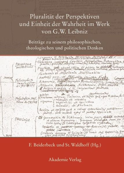 Produktbild: Pluralit&auml;t der Perspektiven und Einheit der Wahrheit im Werk von G. W. Leibniz