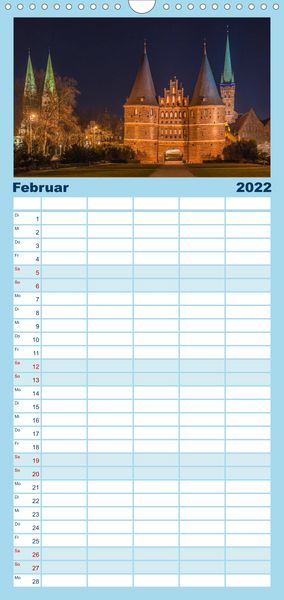 Produktbild: Familienplaner Ansichten der L&uuml;becker Altstadtinsel (Wandkalender 2022 , 21 cm x 45 cm, hoch)