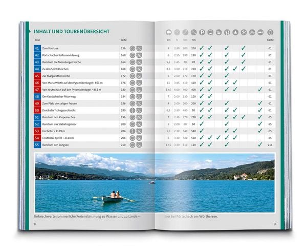 Produktbild: KOMPASS Wanderf&uuml;hrer K&auml;rntner Seen, 55 Touren mit Extra-Tourenkarte