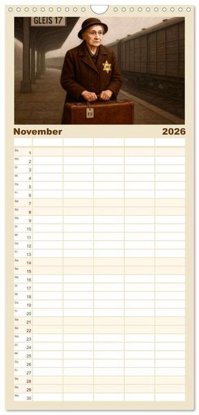 Produktbild: Familienplaner 2026 - Else Ury mit 5 Spalten (Wandkalender, 21 x 45 cm) CALVENDO