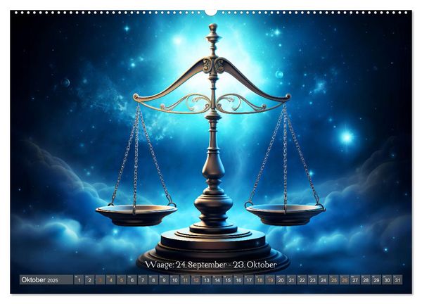 'Sternzeichen-Kalender - Galaktische Porträts mit Datum (hochwertiger