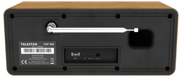 Produktbild: Telestar TOP 250 Holz Internet Kofferradio DAB+, Internet, UKW WLAN, USB, UKW, Internetradio, DAB+, Bluetooth&reg; Holz