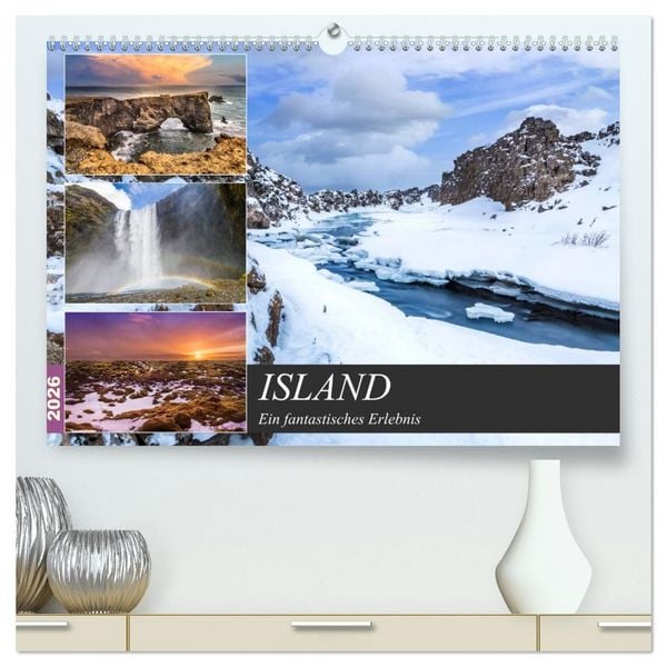 Produktbild: ISLAND Ein fantastisches Erlebnis (hochwertiger Premium Wandkalender 2026 DIN A2 quer), Kunstdruck in Hochglanz