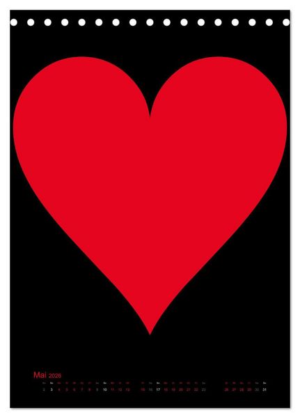 Produktbild: Foto- und Bastelkalender &bdquo;LIEBE&ldquo; in der Farbe Schwarz (Tischkalender 2026 DIN A5 hoch), CALVENDO Monatskalender