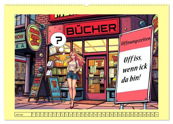 Produktbild: Liebenswerte Berliner Mundart (Wandkalender 2026 DIN A2 quer), CALVENDO Monatskalender