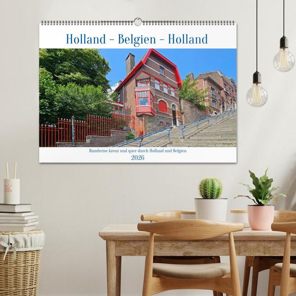Produktbild: Rundreise kreuz und quer durch Holland und Belgien (Wandkalender 2026 DIN A2 quer), CALVENDO Monatskalender